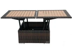 OUTFLEXX Loungetisch Höhenverstellbar, Braun-marmoriert, Polyrattan, 75/152x75x40/64,5cm -Kettler Verkaufsgeschäft 4 8887.jpg