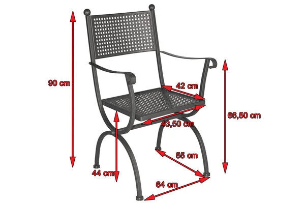 MBM Sessel Romeo, Marone, Schmiedeeisen Verzinkt, Pulverbeschichtet 5 MBM Sessel Romeo, Marone, Schmiedeeisen Verzinkt, Pulverbeschichtet – Bild 5