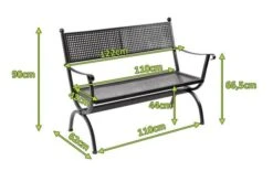 MBM Bank Romeo, Marone, Schmiedeeisen Verzinkt, Pulverbeschichtet, 2-Sitzer, 122x90x62 Cm 10 MBM Bank Romeo, Marone, Schmiedeeisen Verzinkt, Pulverbeschichtet, 2-Sitzer, 122x90x62 Cm -Kettler Verkaufsgeschäft 5 10887.jpg