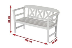 VILLANA Gartenbank, Weiß, Akazienholz, 128 X 54 X 81 Cm, 2 Personen -Kettler Verkaufsgeschäft 5 13853.jpg