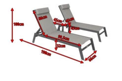 VILLANA 2er-Set Sonnenliegen, Anthrazit/grau, Alu/Textil, 198x66x32cm, Mit Beistelltisch 45x45cm -Kettler Verkaufsgeschäft 5 13885.jpg