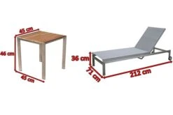 OUTFLEXX 2er-Set Rollliege, Silber, Edelstahl/Teak, 212x71x36 Cm, Mit Beistelltisch 45x45cm 13 OUTFLEXX 2er-Set Rollliege, Silber, Edelstahl/Teak, 212x71x36 Cm, Mit Beistelltisch 45x45cm -Kettler Verkaufsgeschäft 5 14170.jpg
