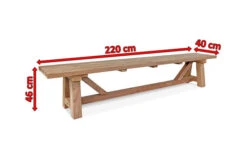 OUTFLEXX Gartenbank XXL, Natur, Recyceltes FSC®-Teakholz, 220x40cm, Rustikal Gebürstet 12 OUTFLEXX Gartenbank XXL, Natur, Recyceltes FSC®-Teakholz, 220x40cm, Rustikal Gebürstet -Kettler Verkaufsgeschäft 5 15865.jpg