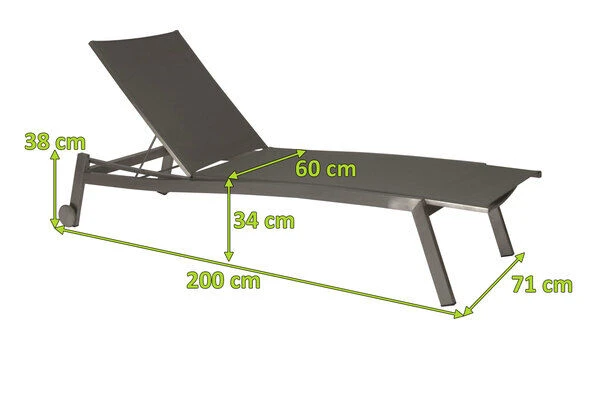 STERN Allround Rollenliege, Silbergrau, Edelstahl/Textil, 200x71x38 Cm, Verstellbare Rückenlehne 5 STERN Allround Rollenliege, Silbergrau, Edelstahl/Textil, 200x71x38 Cm, Verstellbare Rückenlehne – Bild 5