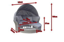 OUTFLEXX Sonneninsel, Grau, Polyrattan, Halbrund, 193 X 104 X 74 Cm, Hocker Drehbar, Dach Klappbar -Kettler Verkaufsgeschäft 5 16110.jpg