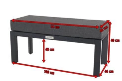 VILLANA Hocker / Fußablage, Schwarz/grau Meliert, Alu/Polyester, 100 X 46 X 46 Cm, Inkl. Kissen -Kettler Verkaufsgeschäft 5 16471.jpg