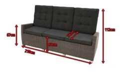 Ploß Rocking Comfort Dining / Lounge 3-Sitzer Sofa, Grau/braun-meliert, Polyrattan, 210x85x112 Cm, Verstellbar -Kettler Verkaufsgeschäft 5 18207.jpg