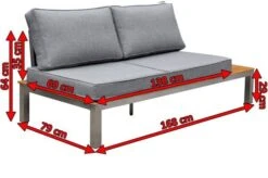 OUTFLEXX 2-Sitzer Sofa, Silber/grau, Edelstahl/FSC-Teakholz/Textil, 168 X 79 X 64 Cm -Kettler Verkaufsgeschäft 5 18294.jpg