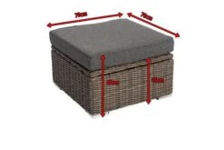 OUTFLEXX Hocker, Grau, Polyrattan, 70 X 70 X 35 Cm, Verstellbare Sitzfläche, Wasserfeste Kissenbox 16 OUTFLEXX Hocker, Grau, Polyrattan, 70 X 70 X 35 Cm, Verstellbare Sitzfläche, Wasserfeste Kissenbox -Kettler Verkaufsgeschäft 5 18362 4 BOX.jpg
