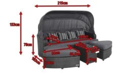 OUTFLEXX Houston Loungebett, Grau, Polyrattan, Doppel-halbrund, Viele Stellmöglichkeiten, Dach Klappbar -Kettler Verkaufsgeschäft 5 18543.jpg