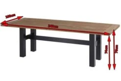 HARTMAN Yasmani Esstisch, Carbon Black/vintage Brown, Alu/Teak, 240x100cm -Kettler Verkaufsgeschäft 5 18688.jpg