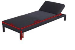 HARTMAN Adam Gartenliege, Sooty, Alu/Sunbrella, 4x4 Textilen, 195x70x30cm, Rückenlehne Verstellbar, Inkl. Kopfkissen -Kettler Verkaufsgeschäft 5 18733.jpg