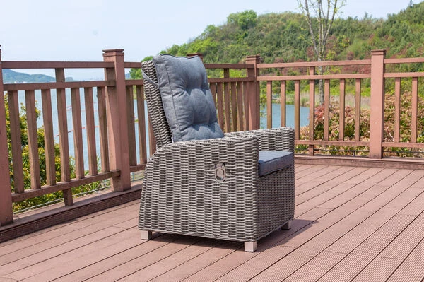 OUTFLEXX Dining Sessel, Grau, Polyrattan, 74 X 83 X 110 Cm, Rückenlehne Stufenlos Verstellbar 4 OUTFLEXX Dining Sessel, Grau, Polyrattan, 74 X 83 X 110 Cm, Rückenlehne Stufenlos Verstellbar – Bild 4