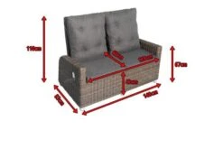 OUTFLEXX Dining 2-Sitzer Sofa, Grau, Polyrattan, 148 X 83 X 110 Cm, Stufenlos Verstellbar -Kettler Verkaufsgeschäft 5 18912.jpg