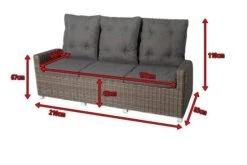 OUTFLEXX Dining 3-Sitzer Sofa, Grau, Polyrattan, 210 X 83 X 110 Cm, Mehrfach Verstellbar -Kettler Verkaufsgeschäft 5 18913.jpg