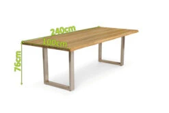 OUTFLEXX Esstisch, Natur, Edelstahl & Recycled FSC-Teak, 240 X 100 Cm, Baumkante 9 OUTFLEXX Esstisch, Natur, Edelstahl & Recycled FSC-Teak, 240 X 100 Cm, Baumkante -Kettler Verkaufsgeschäft 5 20357.jpg