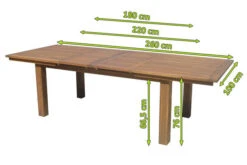 OUTFLEXX Esstisch, Natur, FSC-Akazienholz, 180/220/260x100cm, Oil Finished, Zweifacher Synchronauszug -Kettler Verkaufsgeschäft 5 20639.jpg