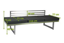 STERN New Holly Dining-Bank/Liege, Silbergrau, Edelstahl, 216x77x73 Cm, Inkl. Polster Schiefergrau -Kettler Verkaufsgeschäft 5 21894.jpg