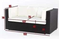 OUTFLEXX 2-Sitzer Sofa, Schwarz, Polyrattan 152x85x70cm, Inkl. Polster Und Wasserfeste Kissenbox 9 OUTFLEXX 2-Sitzer Sofa, Schwarz, Polyrattan 152x85x70cm, Inkl. Polster Und Wasserfeste Kissenbox -Kettler Verkaufsgeschäft 5 2392 2 BOX.jpg
