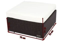 OUTFLEXX Beistelltisch/Hocker, Braun, Polyrattan, Inkl. Glasplatte Und Polster -Kettler Verkaufsgeschäft 5 2393 8.jpg