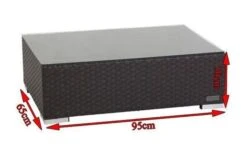 OUTFLEXX Kaffeetisch, Braun, Polyrattan, 95x65cm, Inkl. Glasplatte 10 OUTFLEXX Kaffeetisch, Braun, Polyrattan, 95x65cm, Inkl. Glasplatte -Kettler Verkaufsgeschäft 5 2393 9.jpg