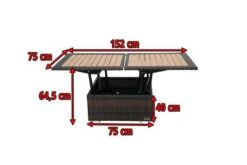 OUTFLEXX Loungetisch Höhenverstellbar, Braun-marmoriert, Polyrattan, 75/152x75x40/64,5cm -Kettler Verkaufsgeschäft 5 8887.jpg