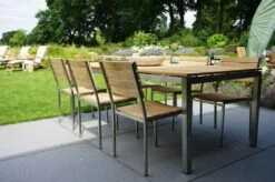 Ploß Brooklyn Tisch, Edelstahl/Teakholz, Gebürstet, 220x100cm -Kettler Verkaufsgeschäft 6 17617.jpg