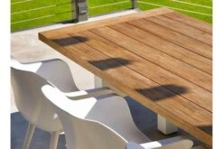 HARTMAN Yasmani Esstisch, Weiß/vintage Brown, Alu/Teak, 240x100cm -Kettler Verkaufsgeschäft 6 18685.jpg