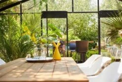 HARTMAN Yasmani Esstisch, Carbon Black/vintage Brown, Alu/Teak, 240x100cm -Kettler Verkaufsgeschäft 6 18688.jpg