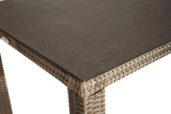 Ploß Rabida Dining Tisch, Champagner-meliert, Polyrattan, 90 X 90 Cm, Glasplatte In Steinoptik -Kettler Verkaufsgeschäft 6 20166.jpg