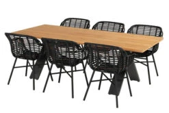 HARTMAN Xanadu Esstisch, Xerix, Alu / Teakholz, 220 X 100 Cm, X-Gestell -Kettler Verkaufsgeschäft 6 20405.jpg