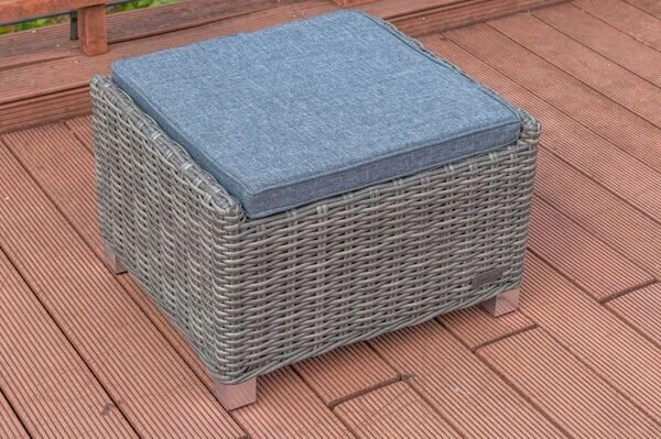OUTFLEXX Hocker, Grau, Polyrattan, 54 X 63 X 41 Cm, Inkl. Polster 7 OUTFLEXX Hocker, Grau, Polyrattan, 54 X 63 X 41 Cm, Inkl. Polster – Bild 7