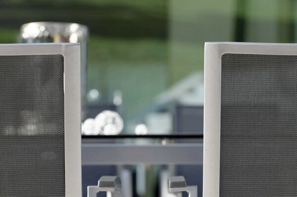 STERN New Top Stapelsessel, Graphit/silbergrau, Aluminium/Textil, 65x57x89 Cm, Pulverbeschichtet, Stapelbar 6 STERN New Top Stapelsessel, Graphit/silbergrau, Aluminium/Textil, 65x57x89 Cm, Pulverbeschichtet, Stapelbar – Bild 6