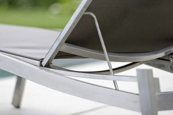 STERN Allround Rollenliege, Silber/taupe, Edelstahl/Textil, 200x71x38 Cm, Verstellbare Rückenlehne 7 STERN Allround Rollenliege, Silber/taupe, Edelstahl/Textil, 200x71x38 Cm, Verstellbare Rückenlehne – Bild 7