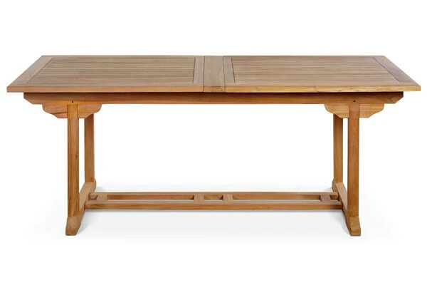 OUTFLEXX Ontario Ausziehtisch, Natur, Teakholz, 195/295x90cm, Fein Geschliffen 9 OUTFLEXX Ontario Ausziehtisch, Natur, Teakholz, 195/295x90cm, Fein Geschliffen – Bild 9