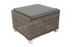 OUTFLEXX Hocker, Grau, Polyrattan, 54 X 63 X 41 Cm, Inkl. Polster