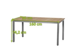 SIENA GARDEN Geneva Dining Tisch, Alu / FSC Teak, 160 X 90 Cm, 6 Personen -Kettler Verkaufsgeschäft 8138 4 5.jpg