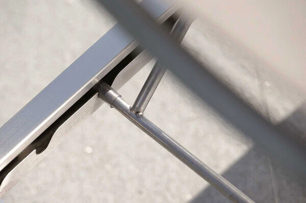 STERN Allround Rollenliege, Silber/taupe, Edelstahl/Textil, 200x71x38 Cm, Verstellbare Rückenlehne 8 STERN Allround Rollenliege, Silber/taupe, Edelstahl/Textil, 200x71x38 Cm, Verstellbare Rückenlehne – Bild 8