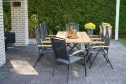 HARTMAN Xanadu Esstisch, Xerix, Alu / Teakholz, 220 X 100 Cm, X-Gestell -Kettler Verkaufsgeschäft 9 20405.jpg