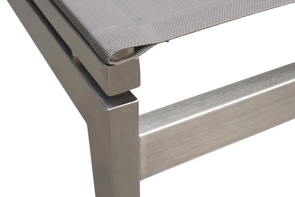 OUTFLEXX Rollliege, Taupe, Edelstahl/Textilene, Verstellbare Rückenlehne, 212x71x36cm 9 OUTFLEXX Rollliege, Taupe, Edelstahl/Textilene, Verstellbare Rückenlehne, 212x71x36cm – Bild 9